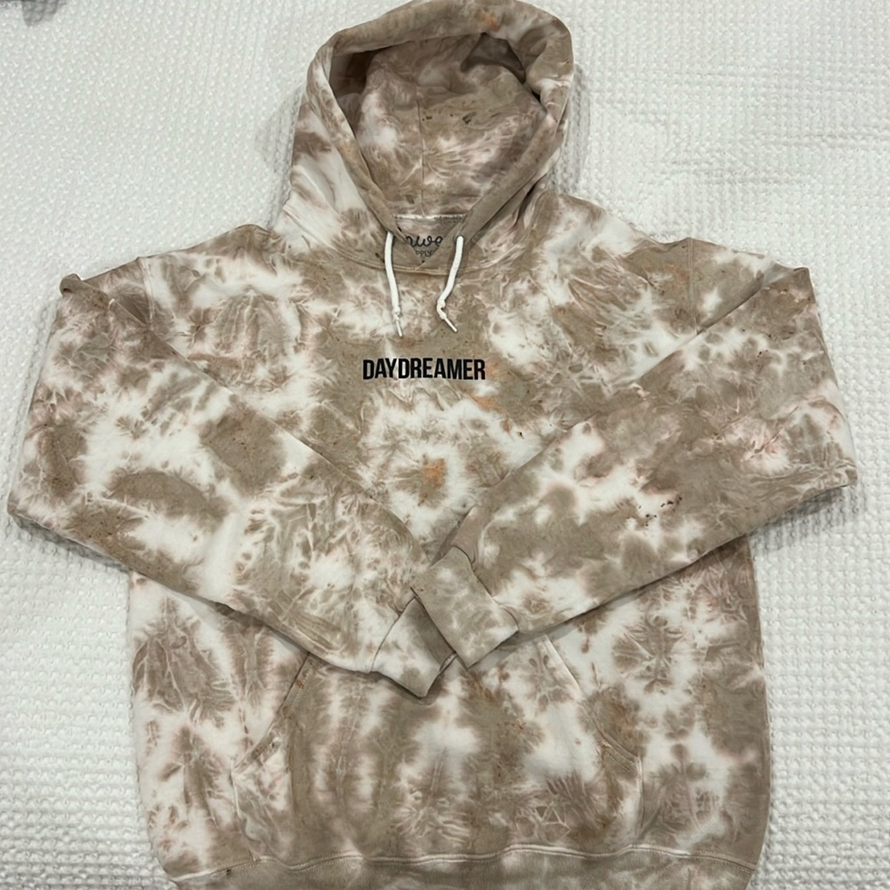 Men’s tie dye taupe hoodie